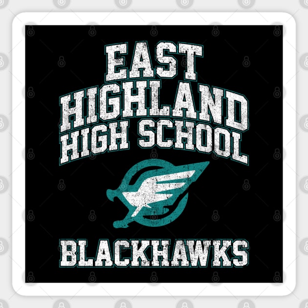 East Highland High School Blackhawks Sticker by huckblade